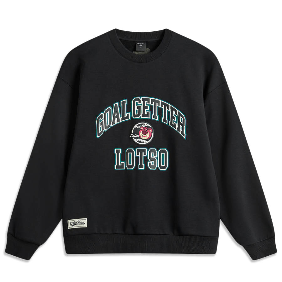 Li-Ning Li Ning X Disney Sweatshirts Unisex Black Crew Neck Moderate Regular