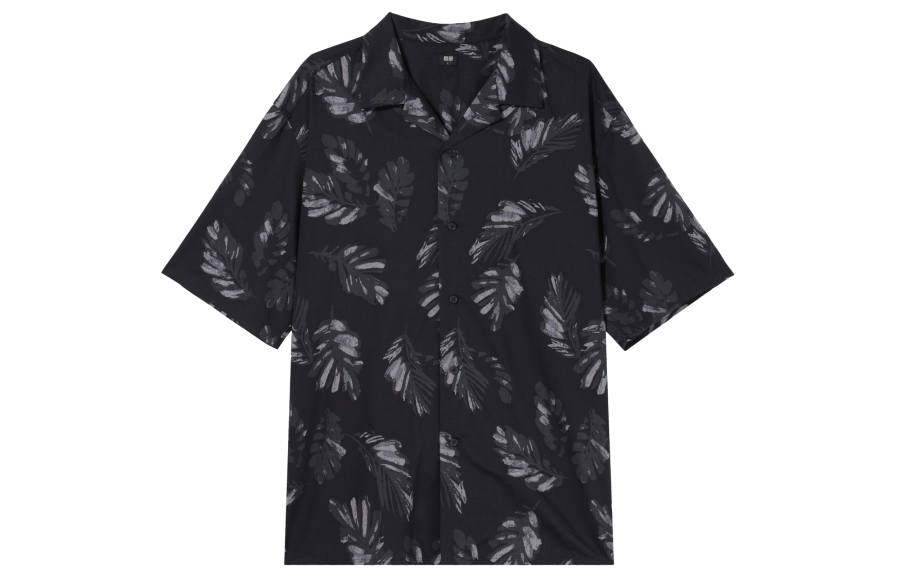 UNIQLO Shirts Unisex Black Pointed Collar Moderate Other