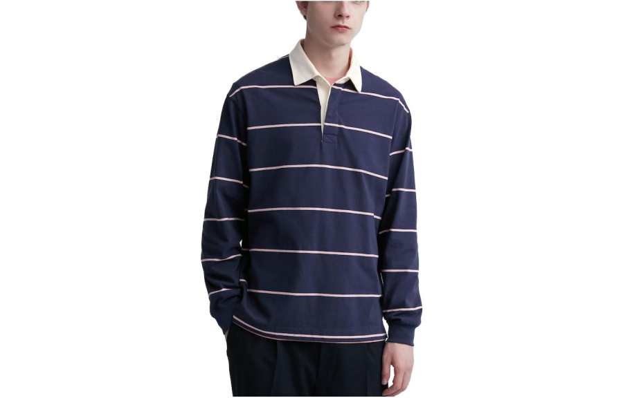 UNIQLO Polo Shirts Unisex Navy Blue Polo Collar Moderate Other