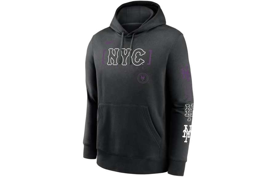 Nike Nike MLB Collaboration New York Mets City Connect Club Sweatshirt New York Mets Men's Black