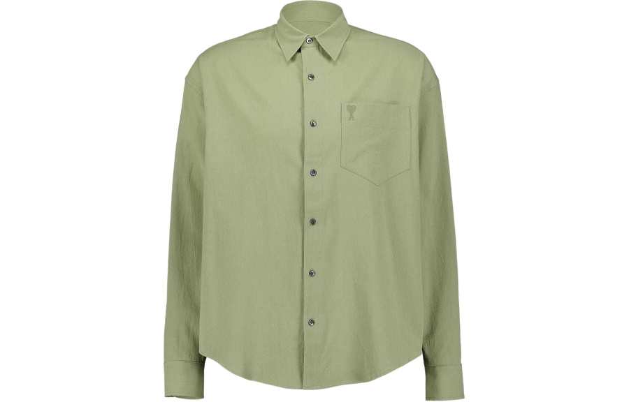 AMIPARIS Ami De Coeur Sage Boxy Shirt Men's Sage Green
