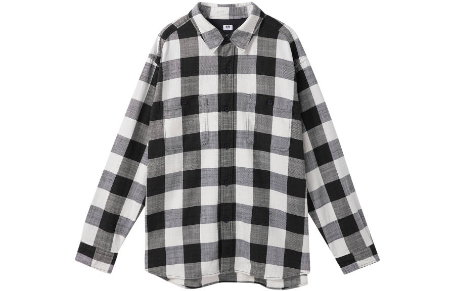 UNIQLO Shirts Unisex Ivory Lapel Moderate Other