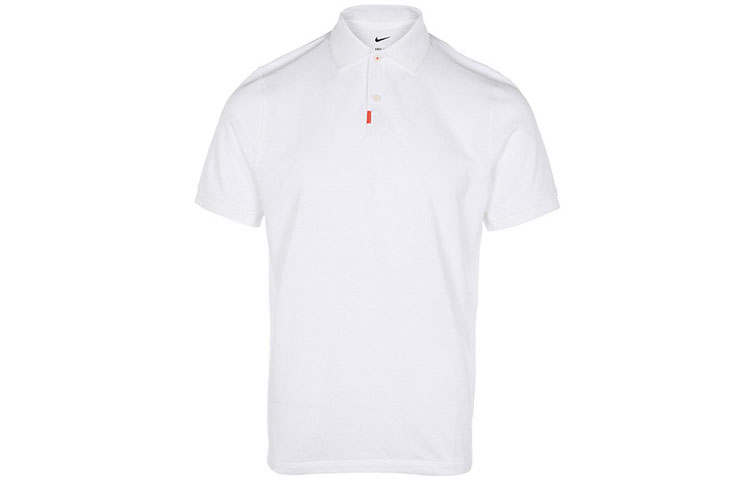 Nike Nike Polo Shirts Men's White Polo Collar Moderate Straight Fit
