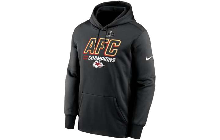 Nike Nike Kansas City Chiefs 2023 AFC Champions Iconic Sweatshirt Men's Black