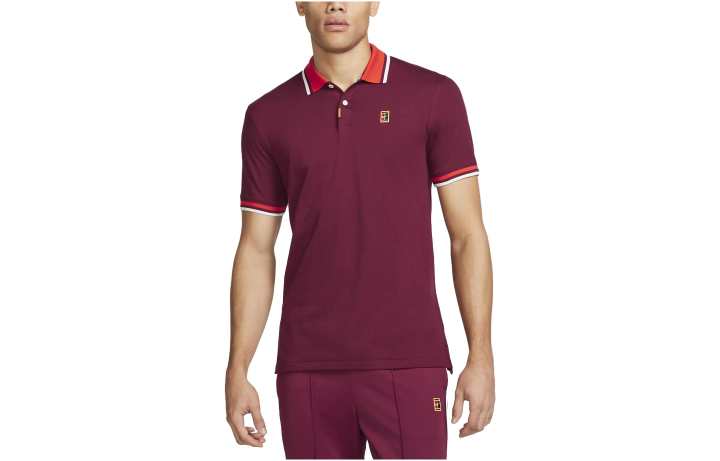 Nike Nike Polo Shirts Men's Beetroot Color Polo Collar Moderate Straight Fit