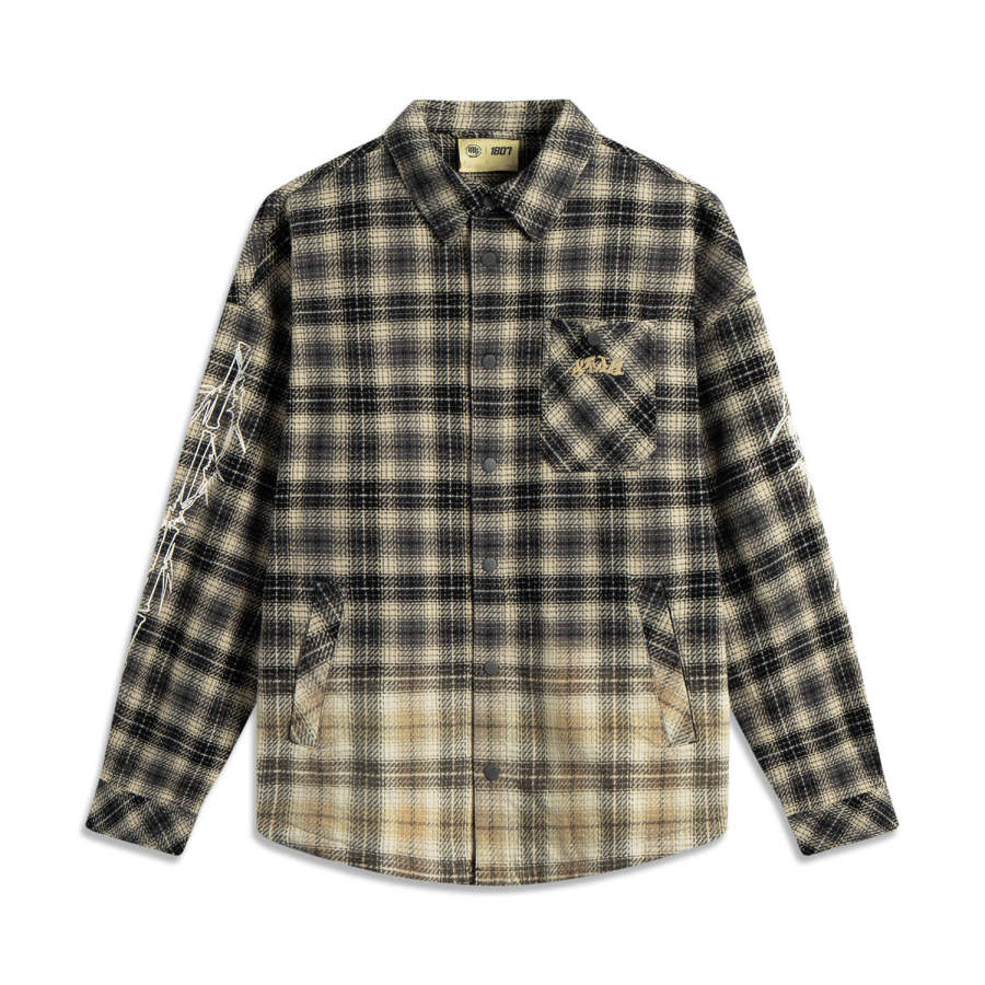 Li-Ning Li Ning Basketball Collection BadFive Collection Shirt Men's Coal Smoke Gray Plaid