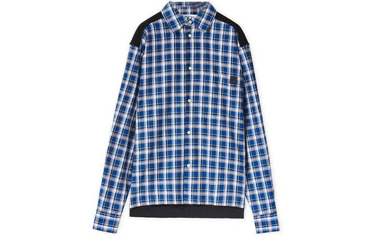 LOEWE LOEWE Fleece Back Check Relaxed Fit Shirt