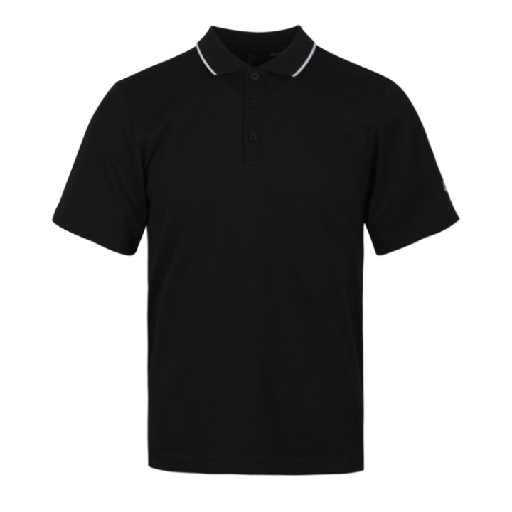 Adidas Adidas Polo Shirts Men's Black Lapel Moderate Straight Fit