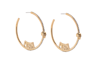 PHILIPP PLEIN Logo-lettering Hoop Earrings