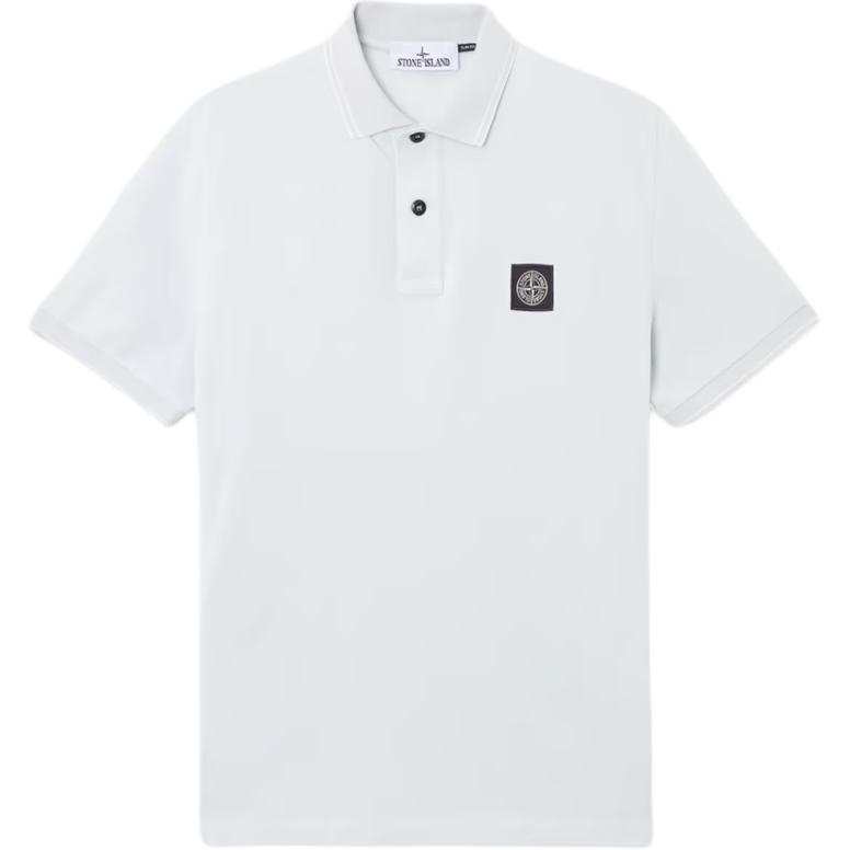 STONE ISLAND Logo Patch Short Sleeved Polo Shirt