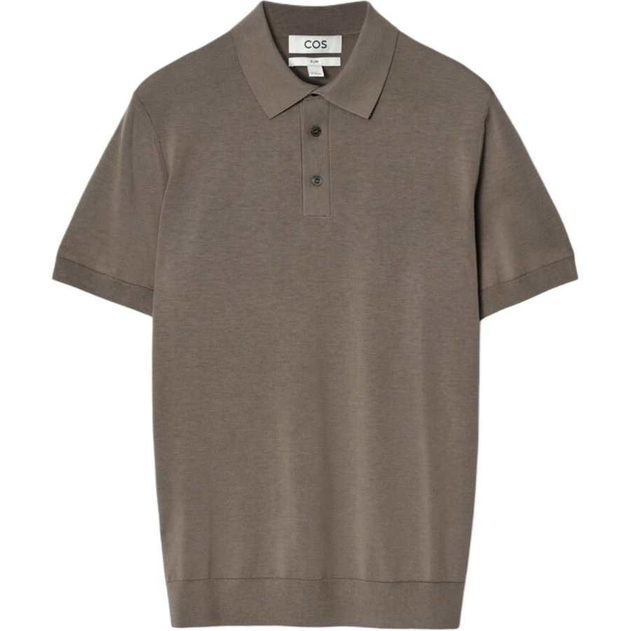 COS Polo Shirt Men's Dark Beige