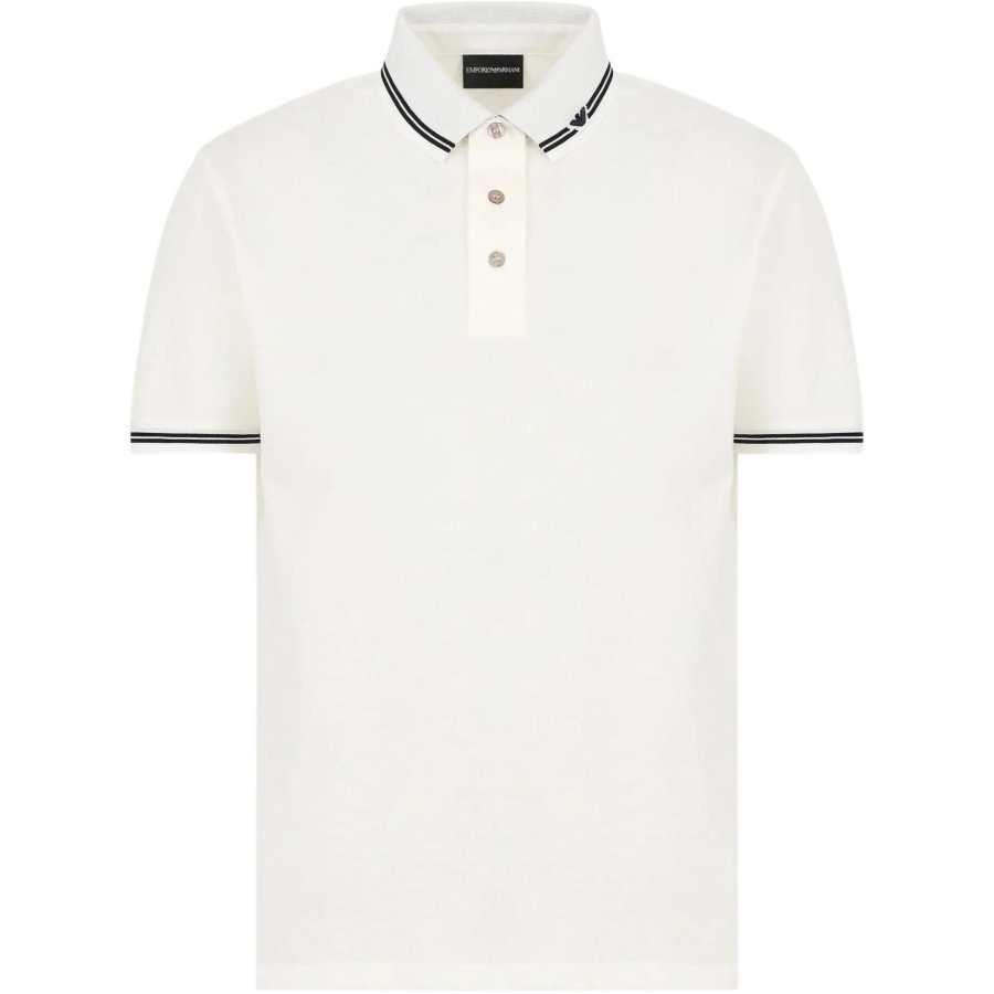 EMPORIO ARMANI Piqué Polo Shirt With Piped Collar