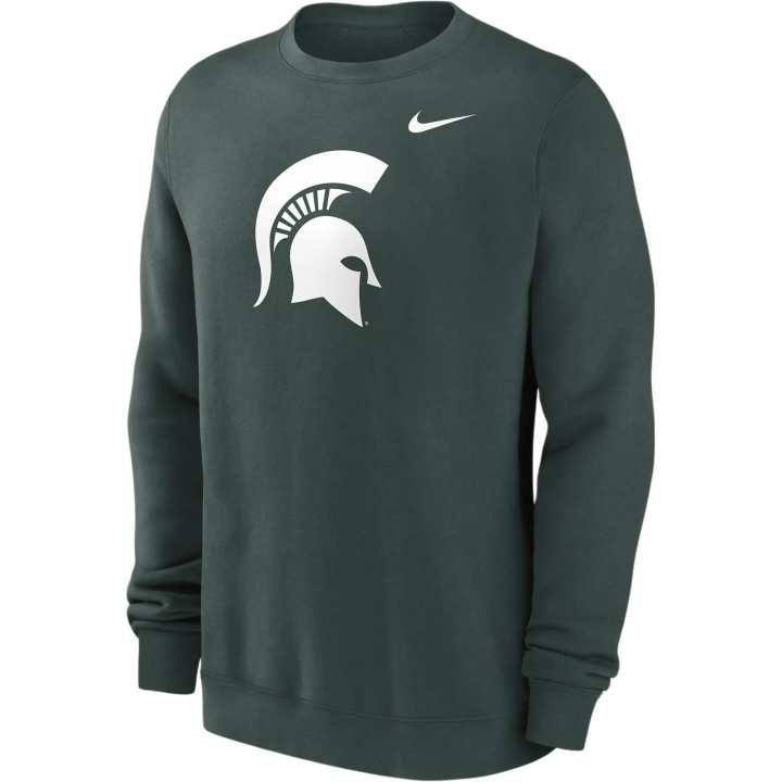 Nike Nike Michigan State Spartans Primetime Evergreen Logo Men's Nike College Pullover Crew