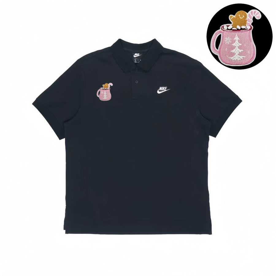 Nike Nike Polo Shirts Unisex Black Polo Collar Moderate Straight Fit