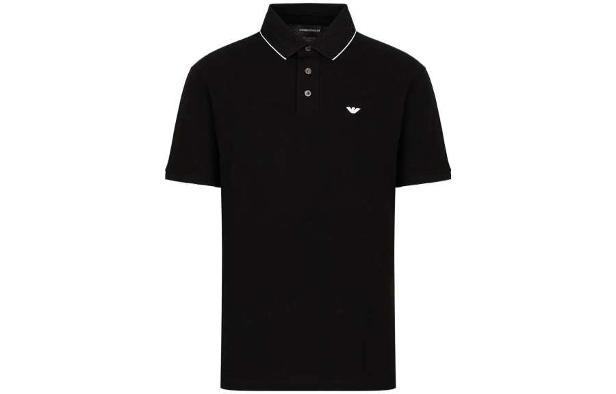 EMPORIO ARMANI SS23 Polo Shirt Men's Black