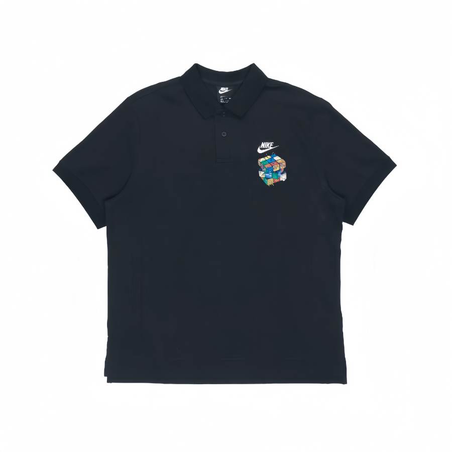 Nike Nike Polo Shirts Unisex Black Polo Collar Moderate Straight Fit