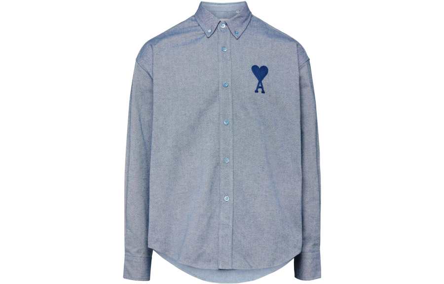AMIPARIS AMIPARIS Shirts Men's Blue Lapel Moderate Other
