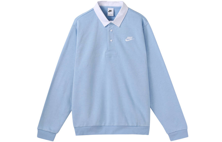 Nike Nike Club Fleece Hoodie Polo Shirt Blue