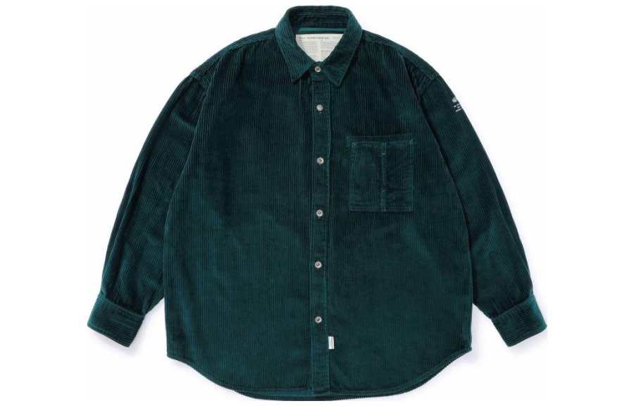 MADNESS Shirts Unisex Green Lapel Moderate Shirt