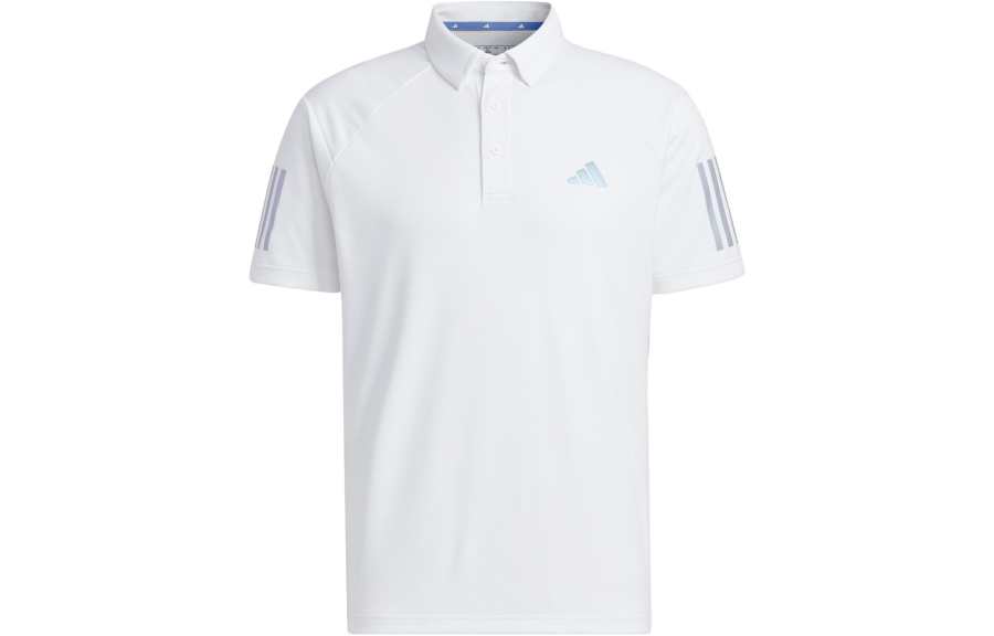Adidas Adidas Polo Shirts Men's White Polo Collar Moderate Straight Fit