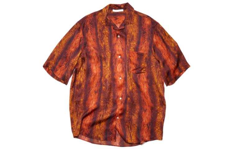 Acne Studios Acne Studios Shirts Men's Orange Lapel Moderate Other