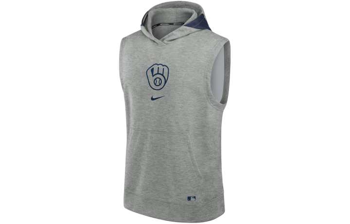 Nike Nike Milwaukee Brewers Authentic Collection Early Work Sweatshirt Men's Gray