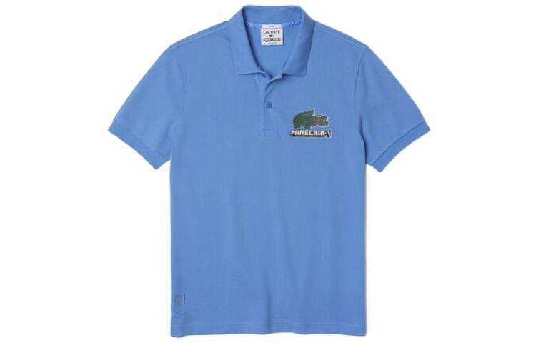 LACOSTE Polo Shirts Men's Blue Polo Collar Moderate Other