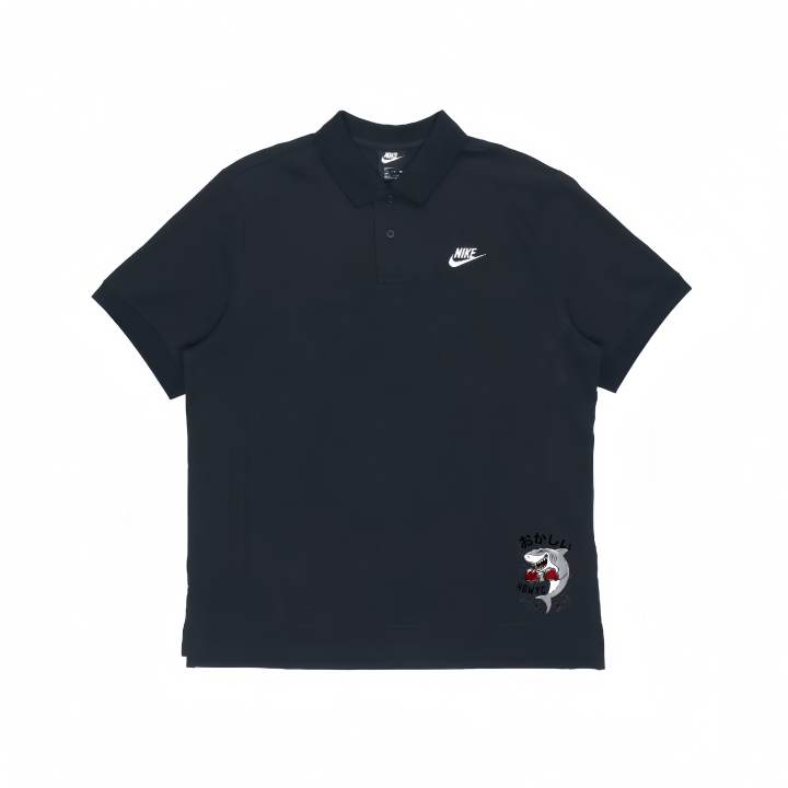 Nike Nike Polo Shirts Unisex Black Polo Collar Moderate Straight Fit