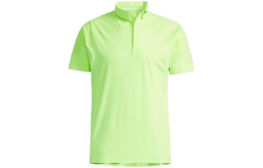 Adidas Adidas Polo Shirts Men's Neon Green Polo Collar Moderate Straight Fit