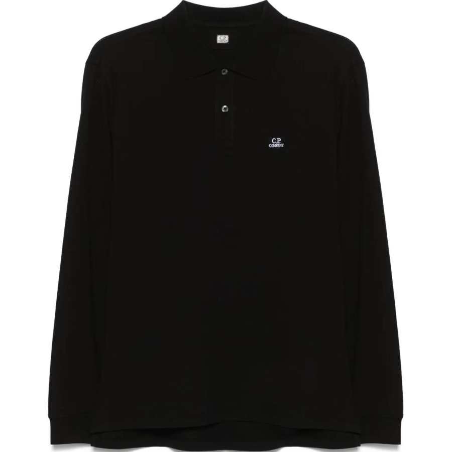 C.P.Company logo-patch polo shirt