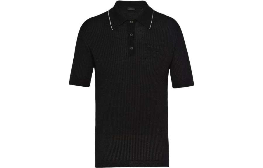 PRADA PRADA Cashmere And Lamé Polo Shirt