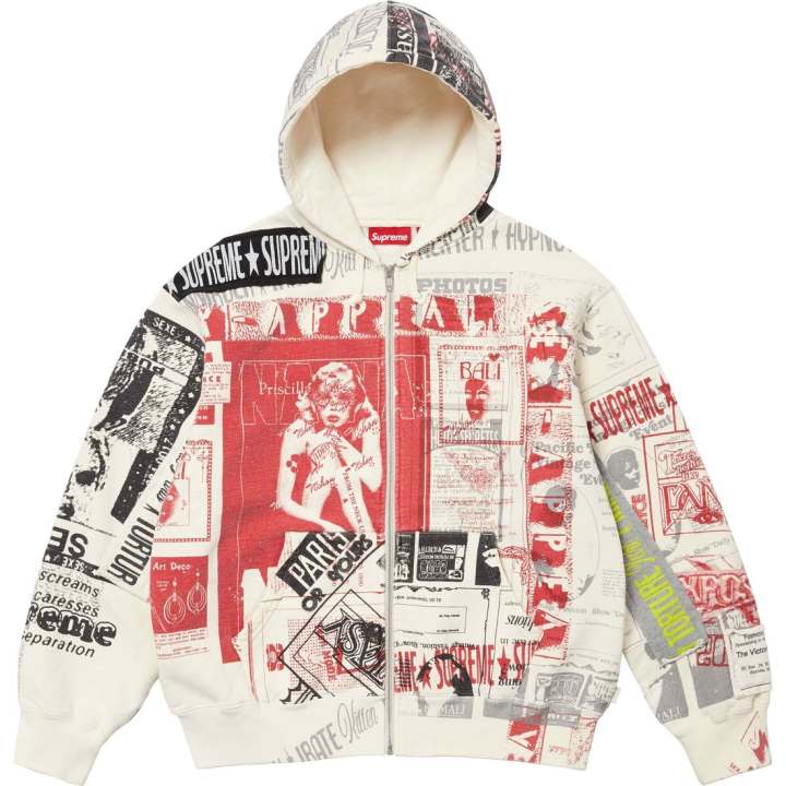Supreme Supreme Collage Zip Up Hooded Sweatshirt