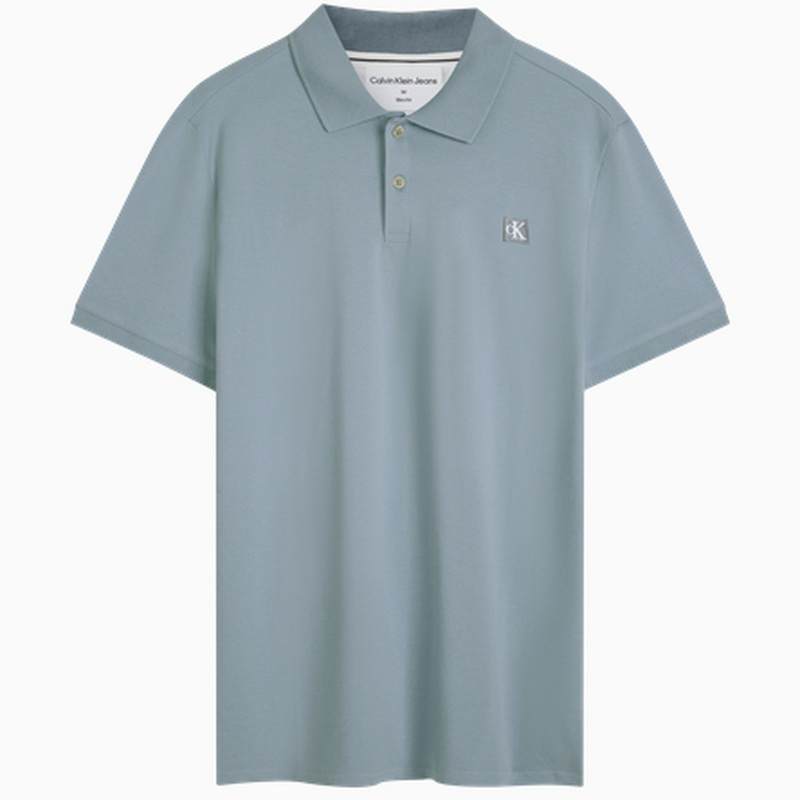 CALVIN KLEIN Polo Shirt Men's Gray Green