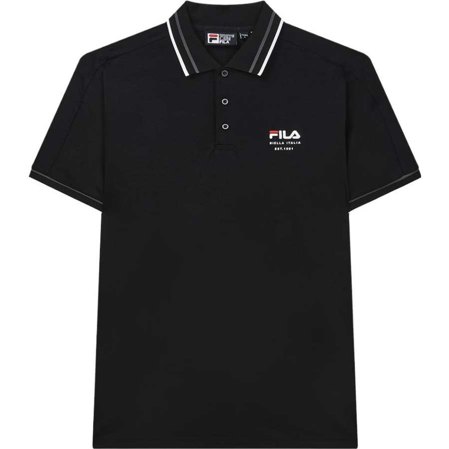 FILA Polo Shirts Men's Black Moderate