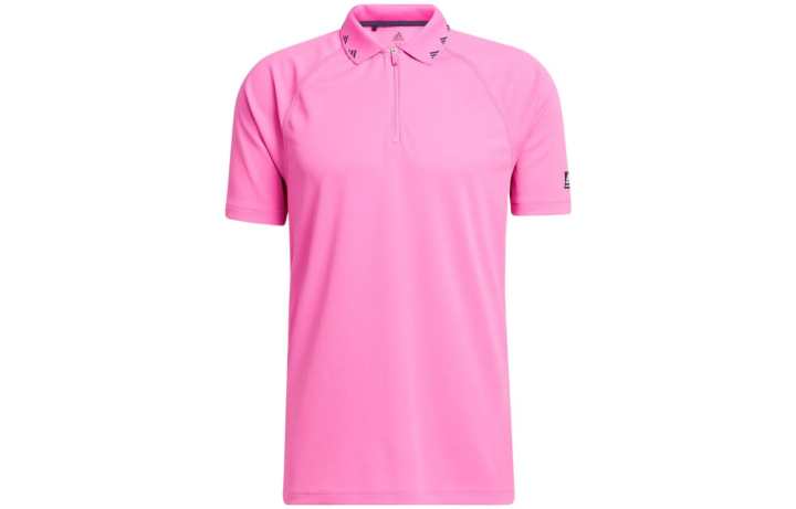 Adidas Adidas Polo Shirts Men's Pink Polo Collar Moderate Straight Fit