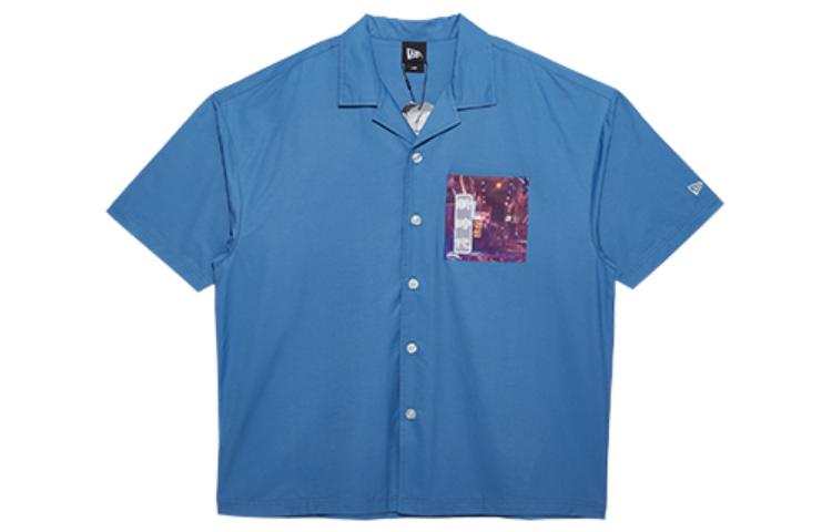 New Era Shirts Unisex Blue Lapel Moderate Other