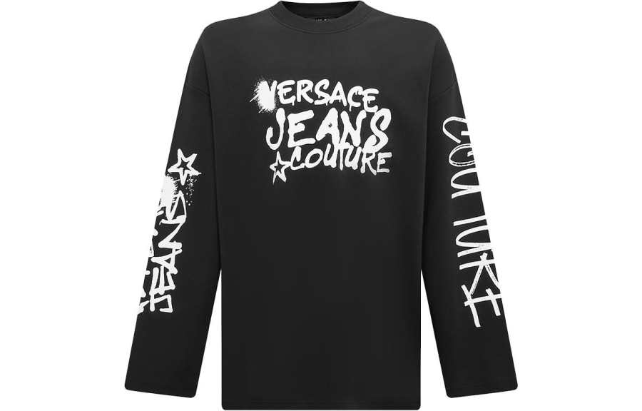 VERSACE JEANS COUTURE Logo Printed Long-Sleeved T-Shirt