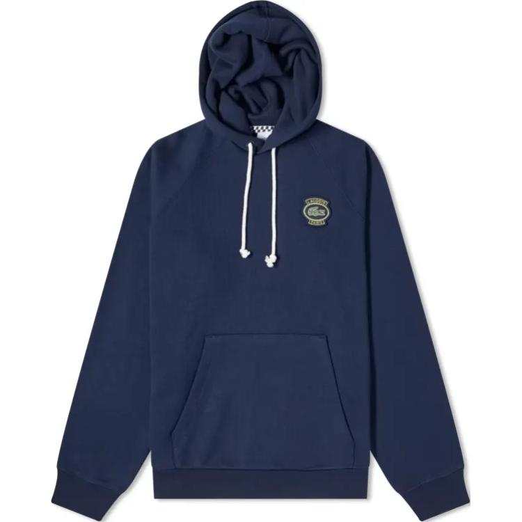 LACOSTE Logo-embroidered Cotton Hoodie