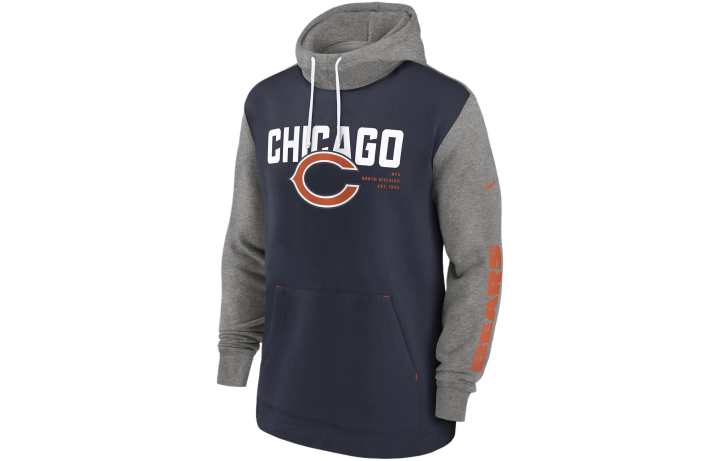 Nike Nike Chicago Bears Color Block Sweatshirt Chicago Bears Men's Blue Gray