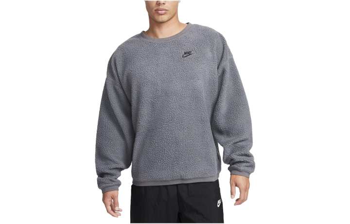 Nike Nike Sweatshirts Men's Gray Crew Neck Moderate Regular
