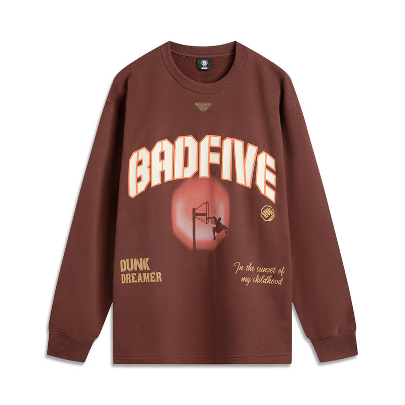 Li-Ning Li Ning Basketball Collection Sweatshirt Men's Brown