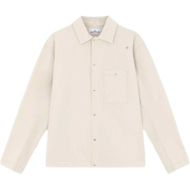STONE ISLAND Logo-embroidered Overshirt