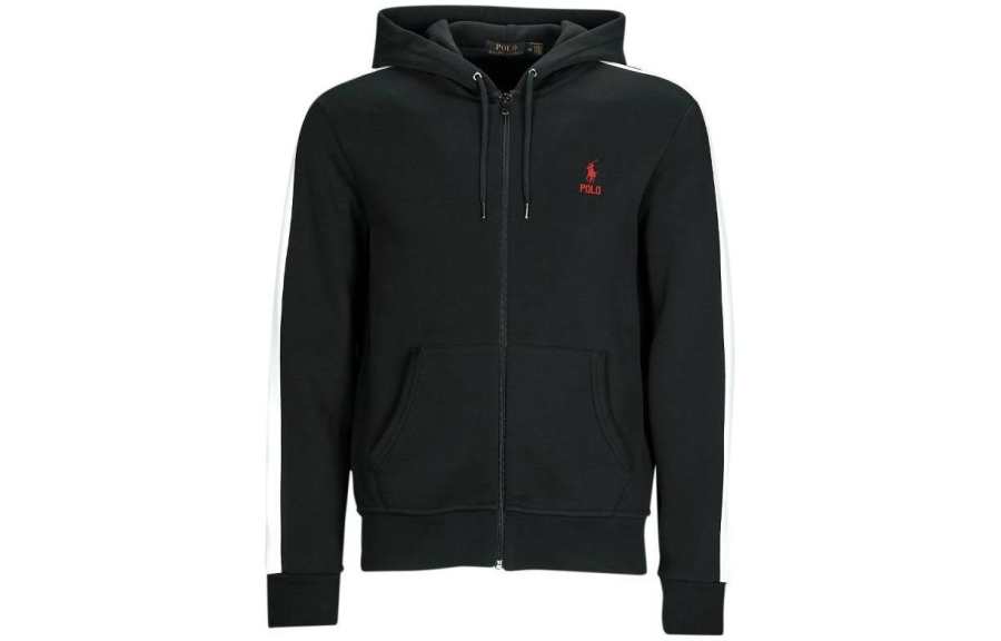 Polo Ralph Lauren stripe-detail zip-up hoodie