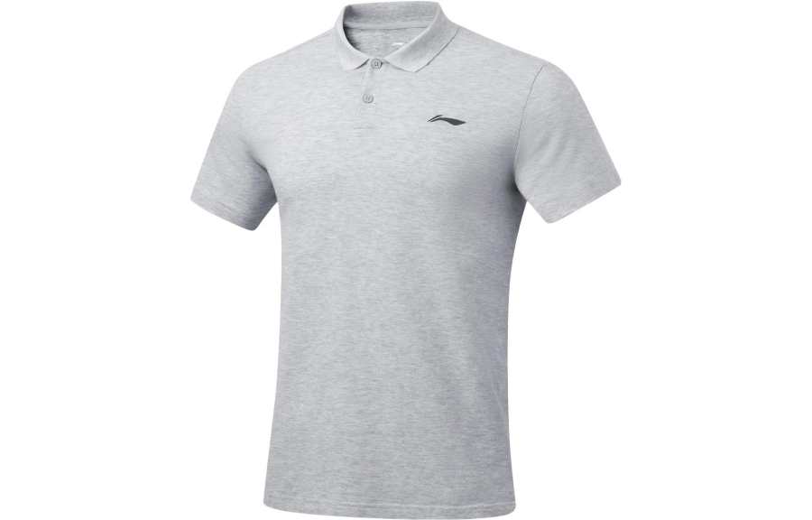 Li-Ning Li Ning Fitness Series Polo Shirt Men's Heather Gray