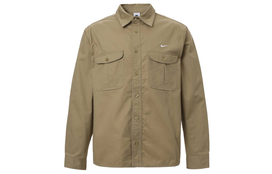 Nike Nike Polo Shirts Men's Khaki Polo Collar Moderate Straight Fit