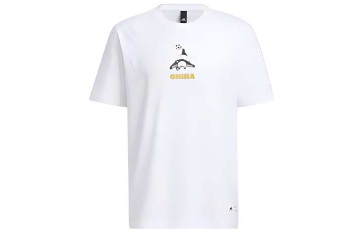 Adidas Adidas T Shirts Men's White Crew Neck Moderate