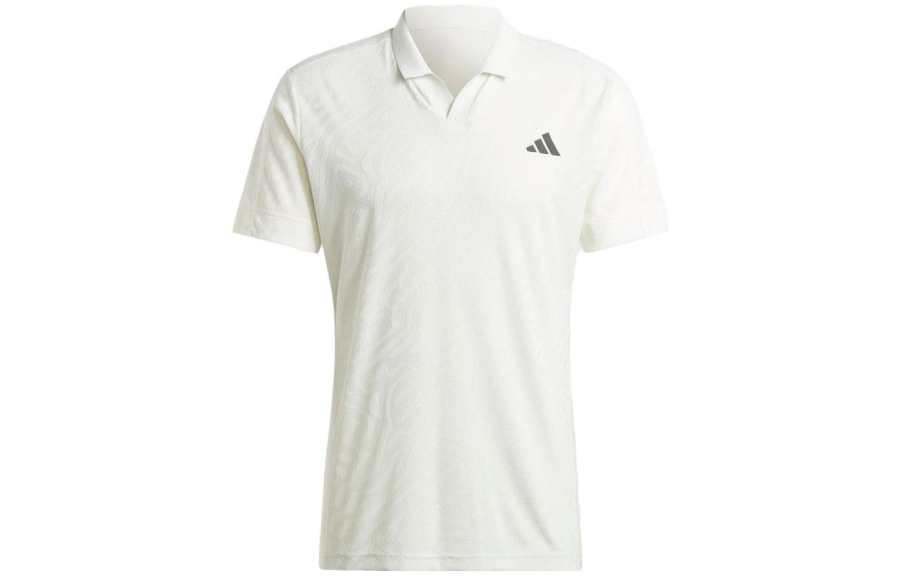 Adidas Adidas Polo Shirts Men's White Polo Collar Moderate Straight Fit