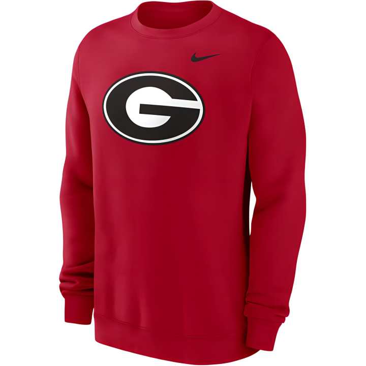 Nike Nike Georgia Bulldogs Primetime Evergreen Logo Men's Nike College Pullover Crew