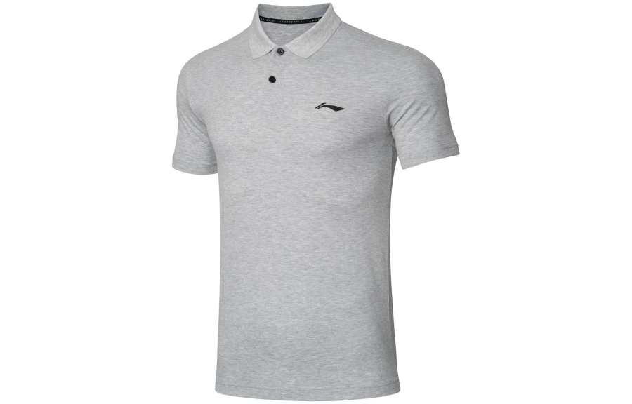 Li-Ning Li Ning Training Series Polo Shirt Men's Light Heather Gray