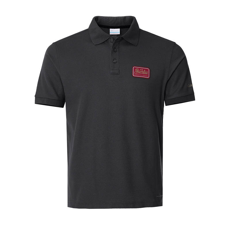 Columbia Polo Shirts Men's Gray Polo Collar Moderate Straight Fit